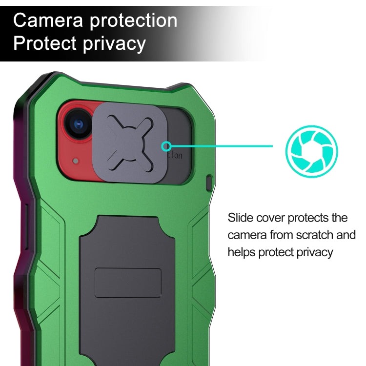 Camshield Shockproof Waterproof Dustproof Metal Case with Holder, For iPhone 13, For iPhone 13 Pro, For iPhone 12 / 12 Pro