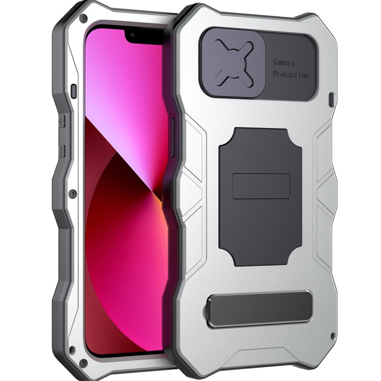 Camshield Shockproof Waterproof Dustproof Metal Case with Holder, For iPhone 13, For iPhone 13 Pro, For iPhone 12 / 12 Pro