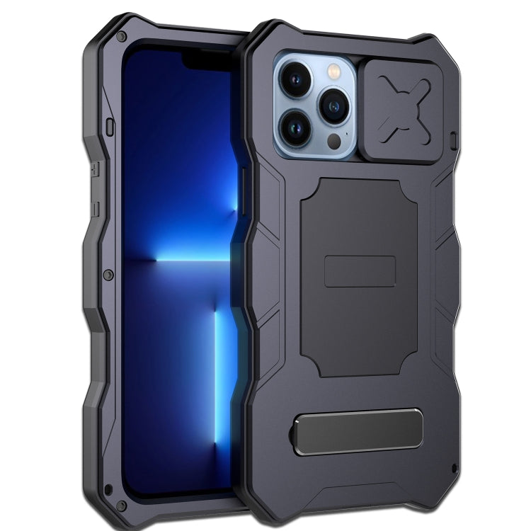 Camshield Shockproof Waterproof Dustproof Metal Case with Holder, For iPhone 13, For iPhone 13 Pro, For iPhone 12 / 12 Pro