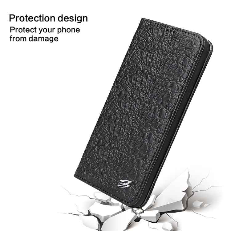 Crocodile Texture PC + TPU Horizontal Flip Leather Case with Holder & Card Slots & Wallet