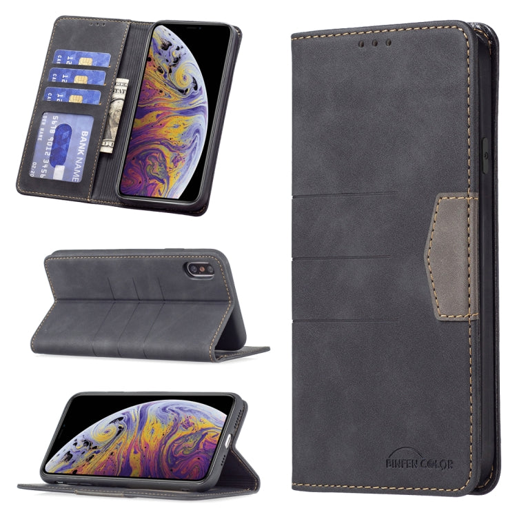 Magnetic Splicing Leather Phone Case, For iPhone XS Max, For iPhone XS / X, For iPhone 11 Pro