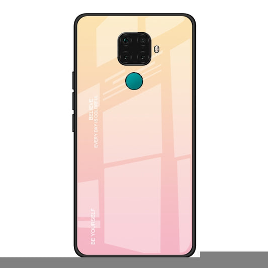 Gradient Color Glass Case, For Huawei Nova 5i Pro, For OPPO F11 / A9, For OPPO A57 / A39, For OPPO Reno Z, For Galaxy A7 (2018), For Xiaomi Redmi 7A, For Huawei Mate 30 Pro