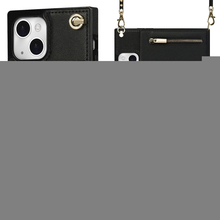 Cross-body Zipper Square Phone Case with Holder, For iPhone 13 mini, For iPhone 13, For iPhone 13 Pro, For iPhone 13 Pro Max