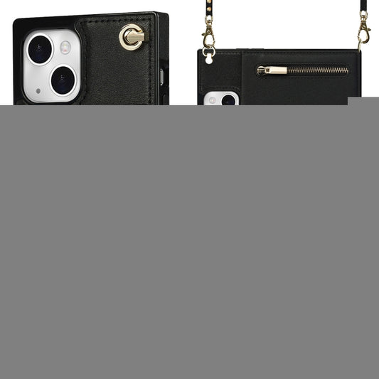 Cross-body Zipper Square Phone Case with Holder, For iPhone 13 mini, For iPhone 13, For iPhone 13 Pro, For iPhone 13 Pro Max