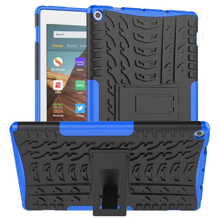 Tire Texture TPU + PC Shockproof Case with Holder, For iPad 10.2 2021 / 2020 / 2019, For Amazon Kindle Fire HD 10 2019