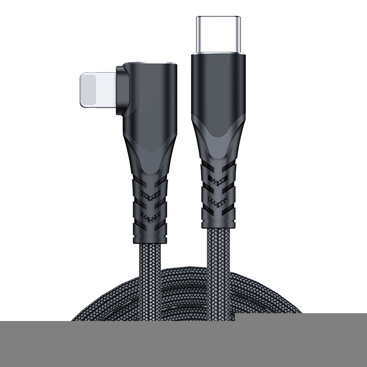 6A PD 20W USB-C / Type-C to 8 Pin Elbow Mobile Phone Data Cable, 1m, 2m