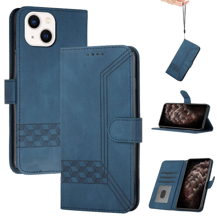 Cubic Skin Feel Flip Leather Phone Case, For iPhone 13 mini, For iPhone 13, For iPhone 13 Pro, For iPhone 13 Pro Max, For iPhone 12 mini, For iPhone 12 / 12 Pro, For iPhone 12 Pro Max, For iPhone 11, For iPhone 11 Pro