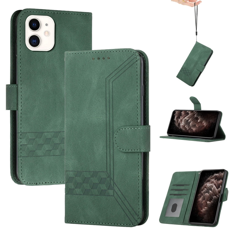Cubic Skin Feel Flip Leather Phone Case, For iPhone 13 mini, For iPhone 13, For iPhone 13 Pro, For iPhone 13 Pro Max, For iPhone 12 mini, For iPhone 12 / 12 Pro, For iPhone 12 Pro Max, For iPhone 11, For iPhone 11 Pro
