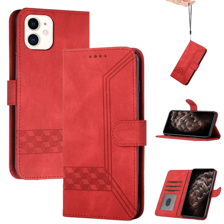 Cubic Skin Feel Flip Leather Phone Case, For iPhone 13 mini, For iPhone 13, For iPhone 13 Pro, For iPhone 13 Pro Max, For iPhone 12 mini, For iPhone 12 / 12 Pro, For iPhone 12 Pro Max, For iPhone 11, For iPhone 11 Pro