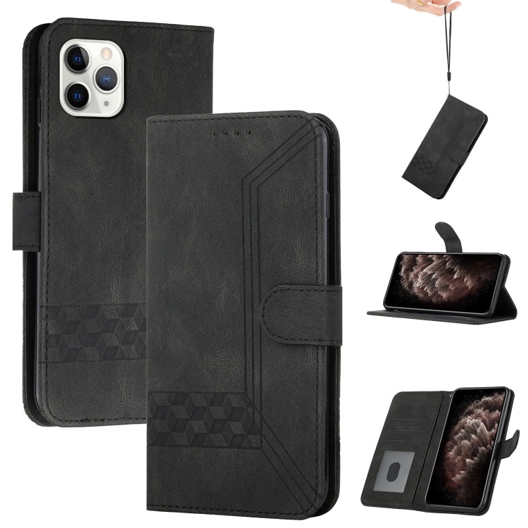 Cubic Skin Feel Flip Leather Phone Case, For iPhone 13 mini, For iPhone 13, For iPhone 13 Pro, For iPhone 13 Pro Max, For iPhone 12 mini, For iPhone 12 / 12 Pro, For iPhone 12 Pro Max, For iPhone 11, For iPhone 11 Pro