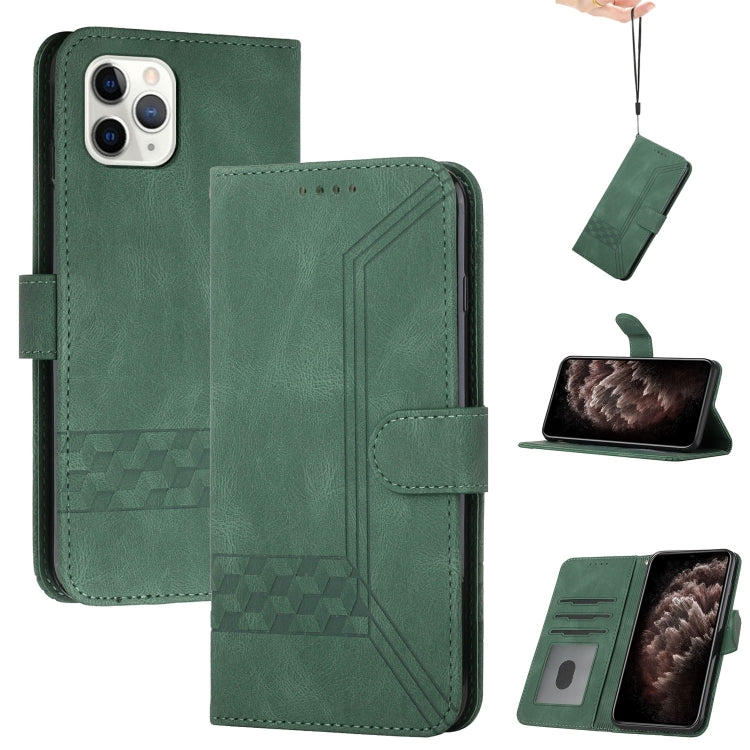 Cubic Skin Feel Flip Leather Phone Case, For iPhone 11 Pro Max, For iPhone X / XS, For iPhone XR, For iPhone XS Max, For iPhone SE 2022 / SE 2020 / 7 / 8, For iPhone 7 Plus / 8 Plus