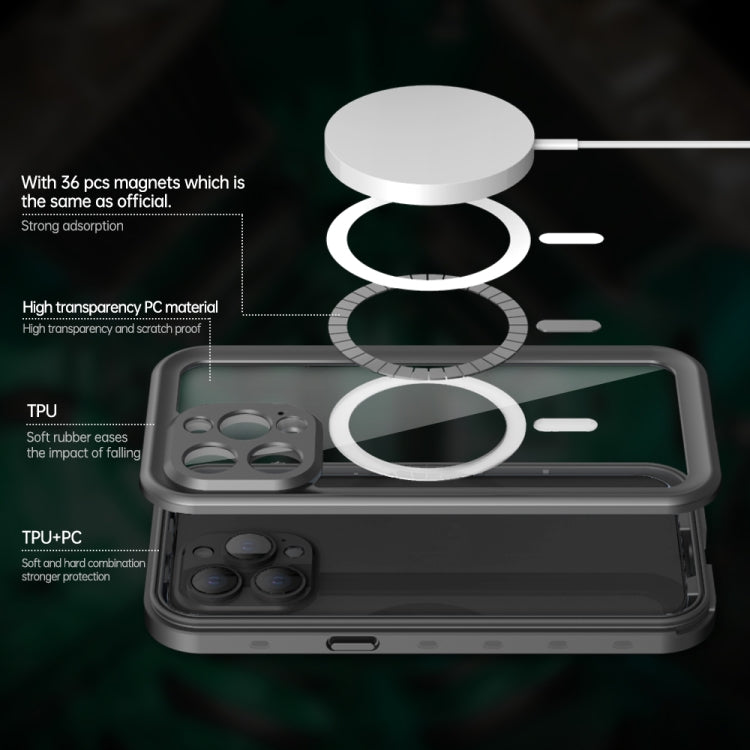 PC + TPU + PET Shockproof Magsafe Waterproof Phone Case, For iPhone 13 Pro Max, For iPhone 13 Pro, For iPhone 13