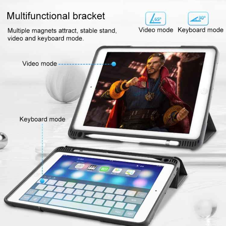 Mutural Horizontal Flip PC + TPU + PU Leather Case with Holder & Pen Slot, For iPad 10.2, For iPad 9.7, For iPad Pro 10.5