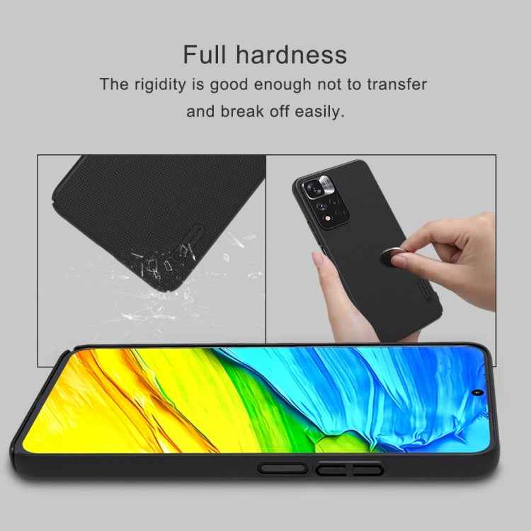 For Xiaomi Redmi Note 11 Pro Glogal / 11 Pro Glogal 5G / 11 Pro+ 5G India / 11E Pro 5G NILLKIN Frosted Concave-convex Texture PC Case (Black)