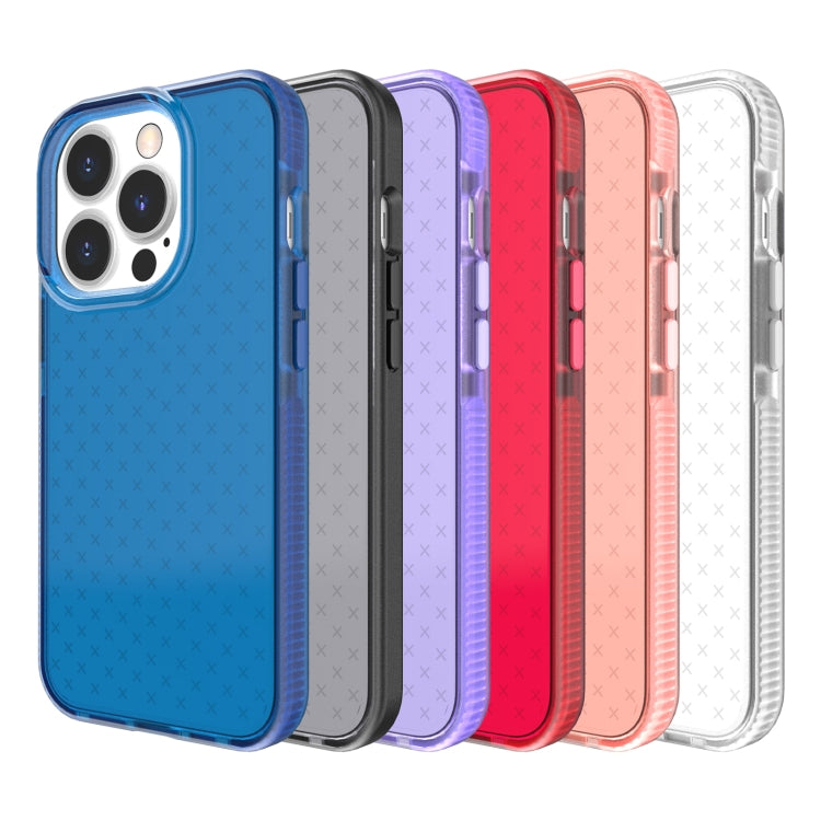 Grid Pattern Shockproof Transparent TPU Phone Case, For iPhone 13 Pro Max, For iPhone 13 Pro, For iPhone 13, For iPhone 13 mini