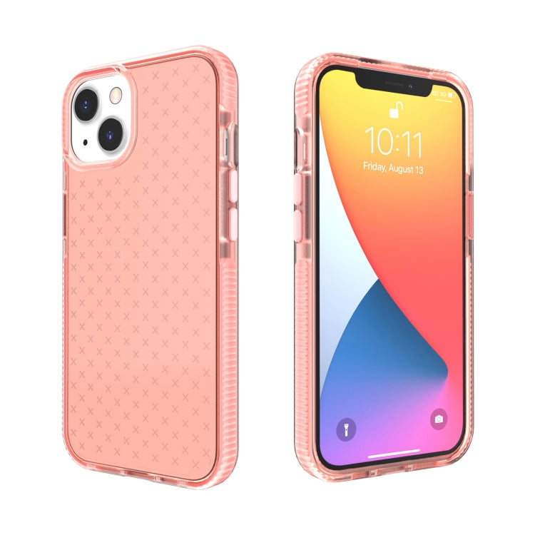 Grid Pattern Shockproof Transparent TPU Phone Case, For iPhone 13 Pro Max, For iPhone 13 Pro, For iPhone 13, For iPhone 13 mini