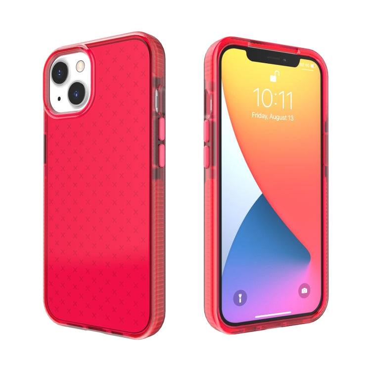 Grid Pattern Shockproof Transparent TPU Phone Case, For iPhone 13 Pro Max, For iPhone 13 Pro, For iPhone 13, For iPhone 13 mini