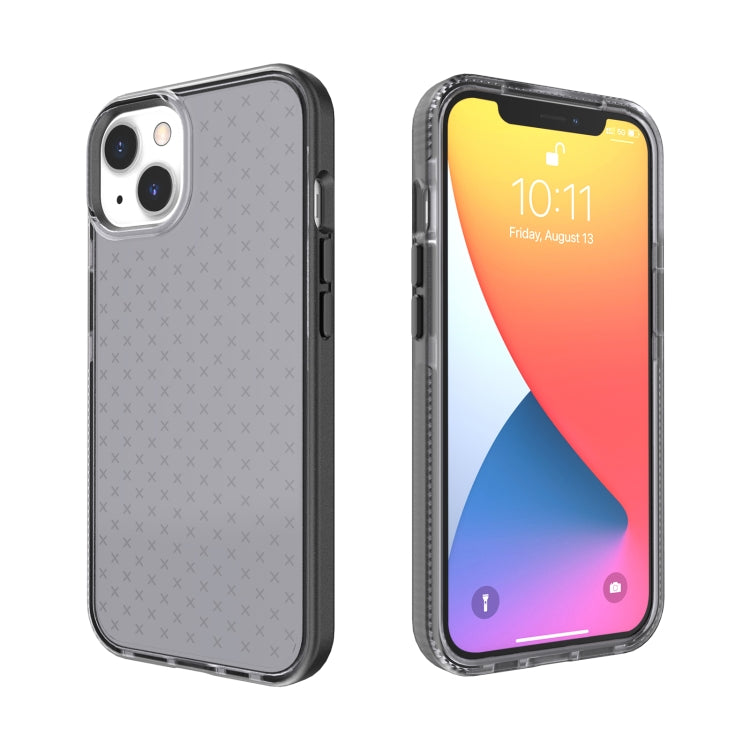 Grid Pattern Shockproof Transparent TPU Phone Case, For iPhone 13 Pro Max, For iPhone 13 Pro, For iPhone 13, For iPhone 13 mini