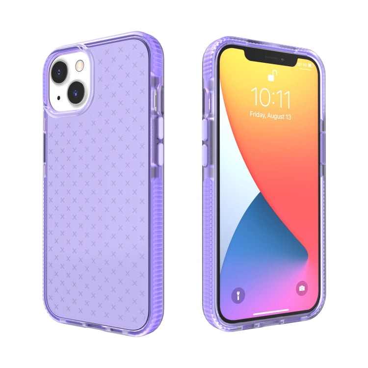 Grid Pattern Shockproof Transparent TPU Phone Case, For iPhone 13 Pro Max, For iPhone 13 Pro, For iPhone 13, For iPhone 13 mini