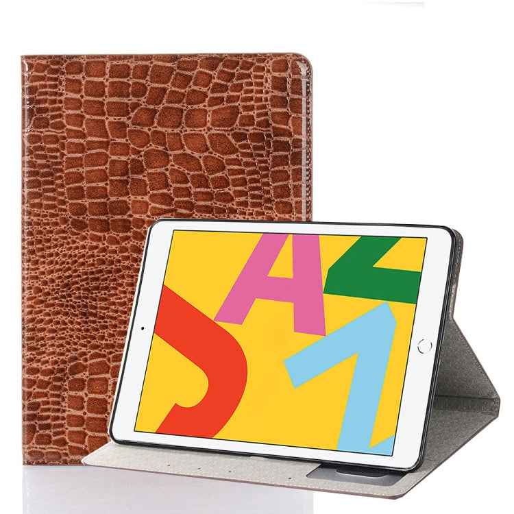 For iPad 10.2 / 10.5 Crocodile Texture Horizontal Flip Leather Case with Holder & Card Slots & Wallet