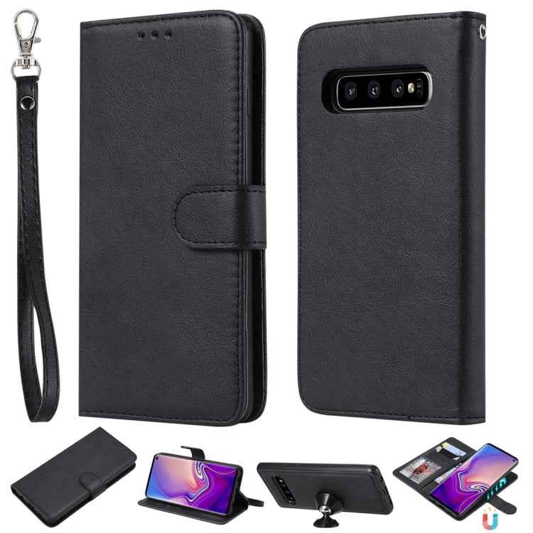 Solid Color Horizontal Flip Protective Case with Holder & Card Slots & Wallet & Photo Frame & Lanyard