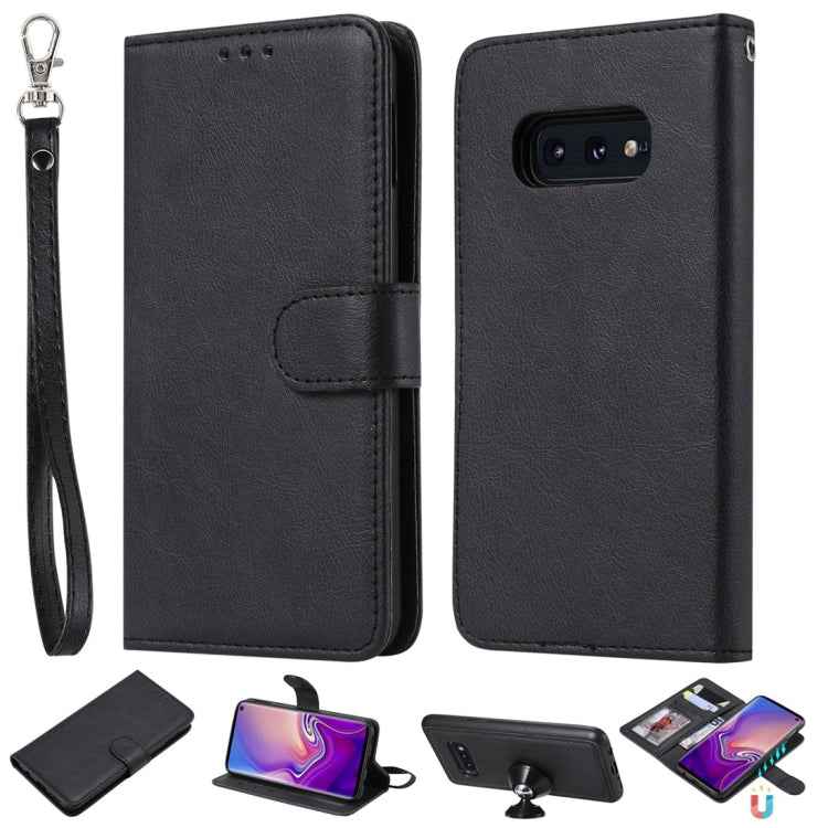 Solid Color Horizontal Flip Protective Case with Holder & Card Slots & Wallet & Photo Frame & Lanyard