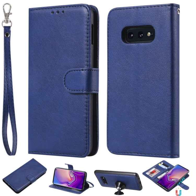 Solid Color Horizontal Flip Protective Case with Holder & Card Slots & Wallet & Photo Frame & Lanyard