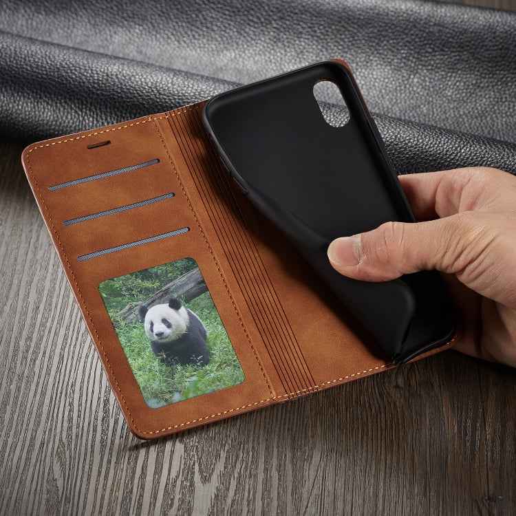 Forwenw Dream Series Oil Edge Strong Magnetism Horizontal Flip Leather Case with Holder & Card Slots & Wallet & Photo Frame