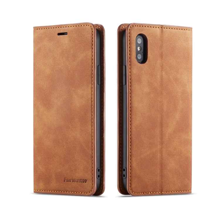 Forwenw Dream Series Oil Edge Strong Magnetism Horizontal Flip Leather Case with Holder & Card Slots & Wallet & Photo Frame