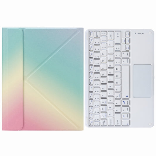 H-102C Touch Bluetooth Keyboard Leather Case with Rear Three-fold Holder, For iPad 10.2 2020 & 2019 / Pro 10.5 inch
