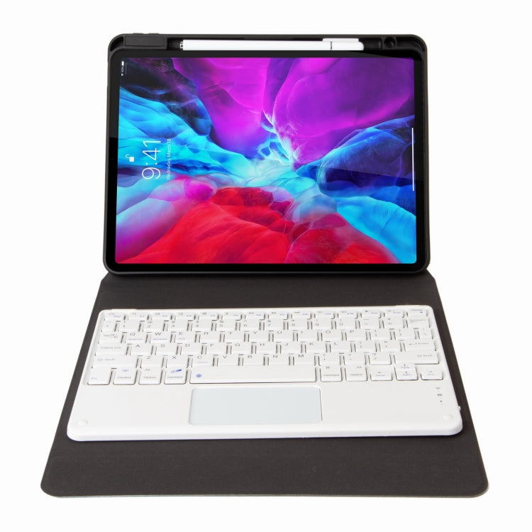 H-102C Touch Bluetooth Keyboard Leather Case with Rear Three-fold Holder, For iPad 10.2 2020 & 2019 / Pro 10.5 inch
