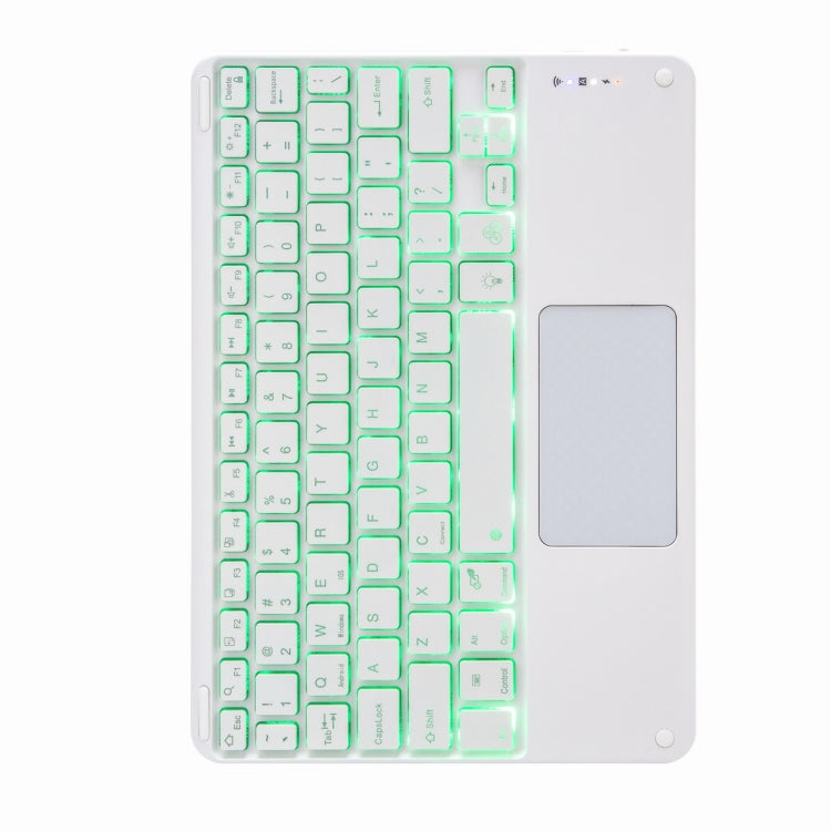 H-102CS Touch Backlight Bluetooth Keyboard Leather Case with Rear Three-fold Holder, For iPad 10.2 2020 & 2019 / Pro 10.5 inch