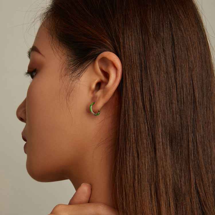 S925 Sterling Silver Bamboo Ear Buckle Women Earrings