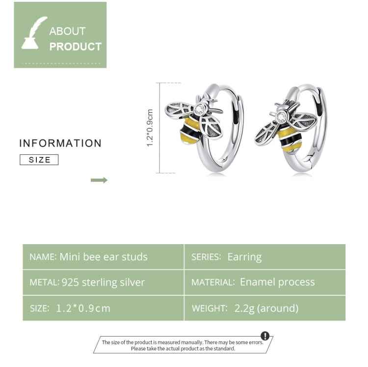 S925 Sterling Silver Mini Bee Women Earrings