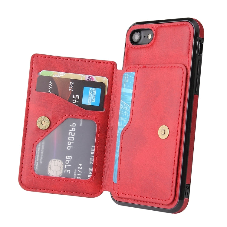 Calf Texture Magnetic Case, For iPhone SE 2022 / SE 2020 / 8 / 7, For iPhone 8 Plus / 7 Plus, For iPhone XS Max, For iPhone XS / X, For iPhone XR