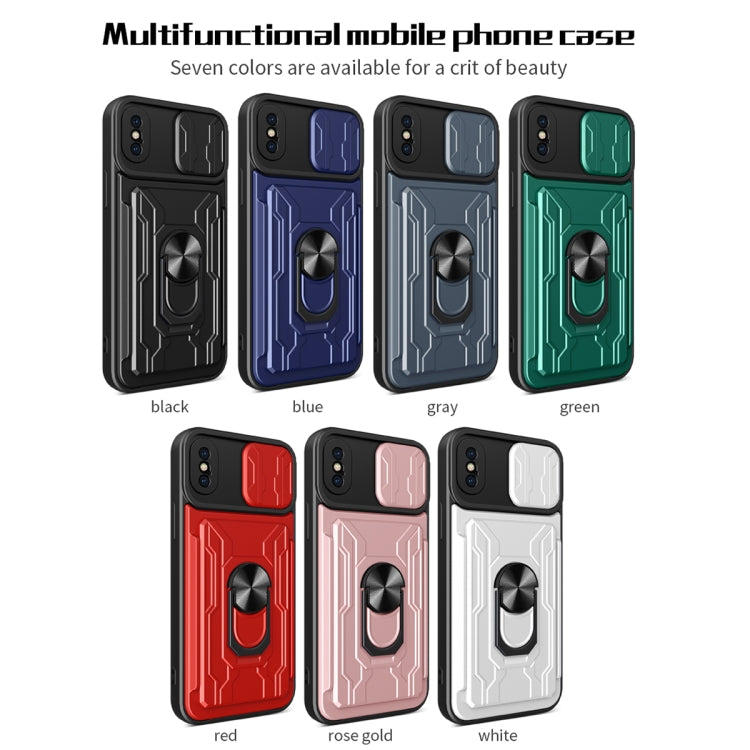 Sliding Camshield Card Phone Case, For iPhone X / XS, For iPhone XR, For iPhone XS Max, For iPhone 7 / 8 / SE 2022 / SE 2020, For iPhone 7 Plus / 8 Plus