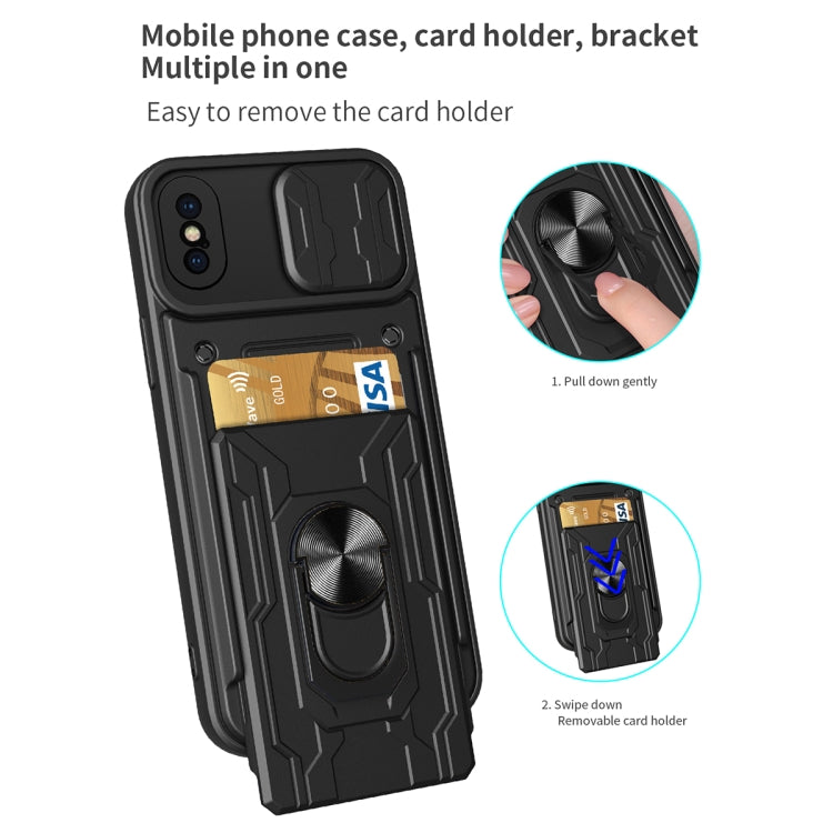 Sliding Camshield Card Phone Case, For iPhone X / XS, For iPhone XR, For iPhone XS Max, For iPhone 7 / 8 / SE 2022 / SE 2020, For iPhone 7 Plus / 8 Plus