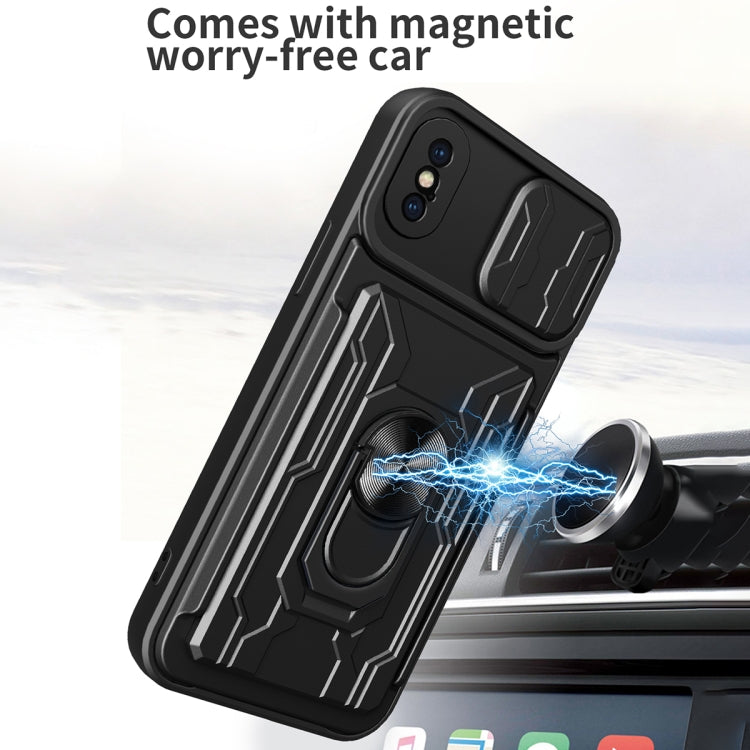 Sliding Camshield Card Phone Case, For iPhone X / XS, For iPhone XR, For iPhone XS Max, For iPhone 7 / 8 / SE 2022 / SE 2020, For iPhone 7 Plus / 8 Plus