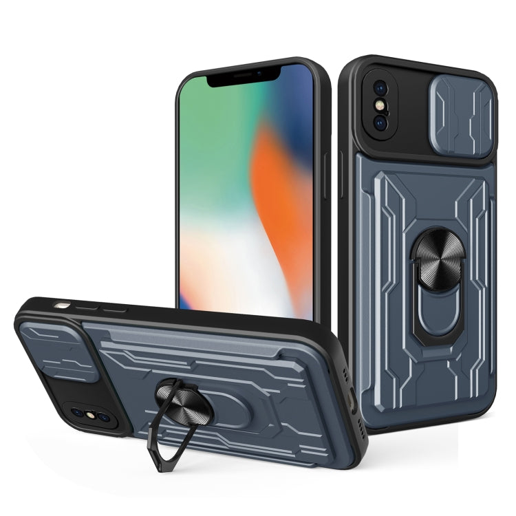 Sliding Camshield Card Phone Case, For iPhone X / XS, For iPhone XR, For iPhone XS Max, For iPhone 7 / 8 / SE 2022 / SE 2020, For iPhone 7 Plus / 8 Plus