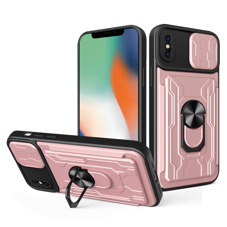 Sliding Camshield Card Phone Case, For iPhone X / XS, For iPhone XR, For iPhone XS Max, For iPhone 7 / 8 / SE 2022 / SE 2020, For iPhone 7 Plus / 8 Plus