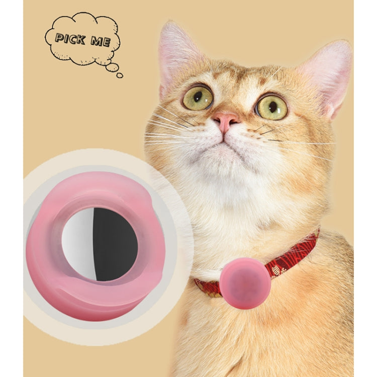 Pet Collar Anti-Lost Location Tracker Silicone Protective Case with Light For AirTag 2nd Gen / AirTag 1st Gen