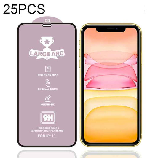 25 PCS 9H HD High Alumina Full Screen Tempered Glass Film