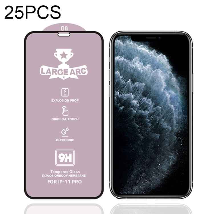 25 PCS 9H HD High Alumina Full Screen Tempered Glass Film