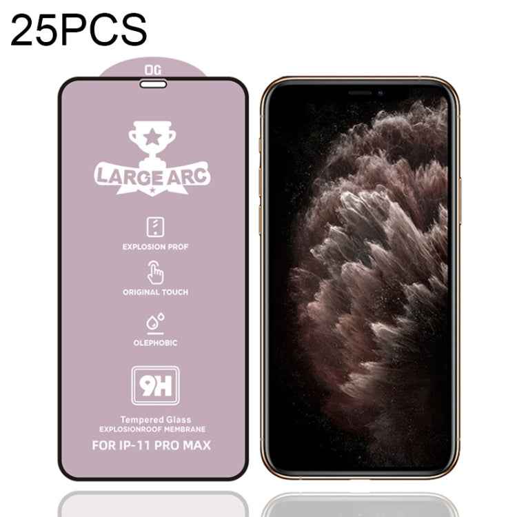 25 PCS 9H HD High Alumina Full Screen Tempered Glass Film