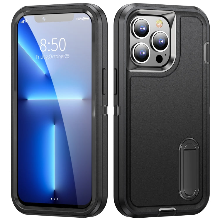 3 in 1 Rugged Holder Phone Case, For iPhone 13, For iPhone 13 Pro, For iPhone 13 Pro Max, For iPhone 12 / 12 Pro, For iPhone 12 Pro Max, For iPhone 11