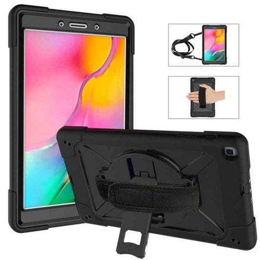 Contrast Color Silicone + PC Combination Case with Holder