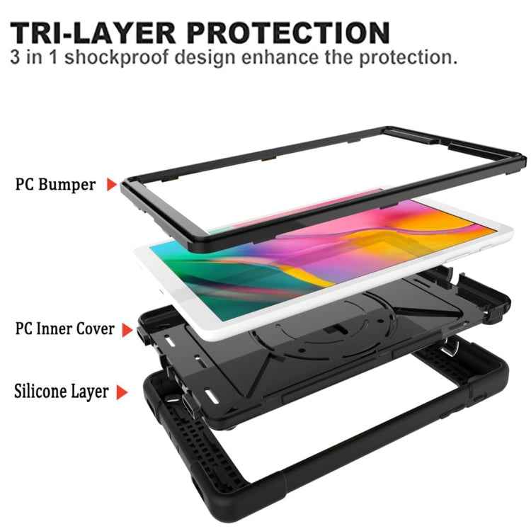 Contrast Color Silicone + PC Combination Case with Holder