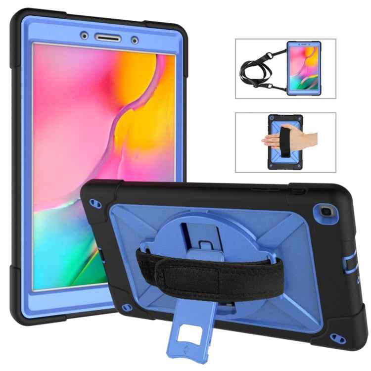 Contrast Color Silicone + PC Combination Case with Holder