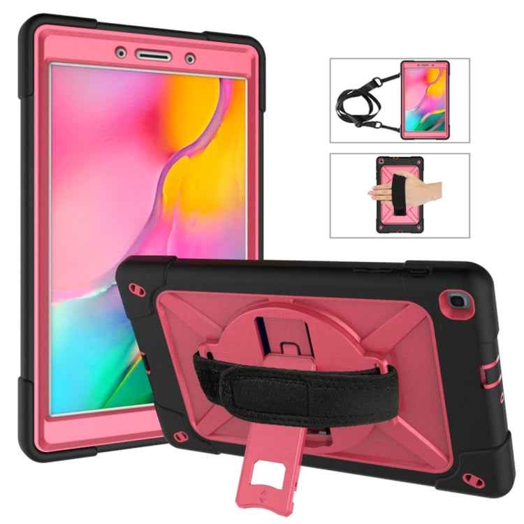 Contrast Color Silicone + PC Combination Case with Holder