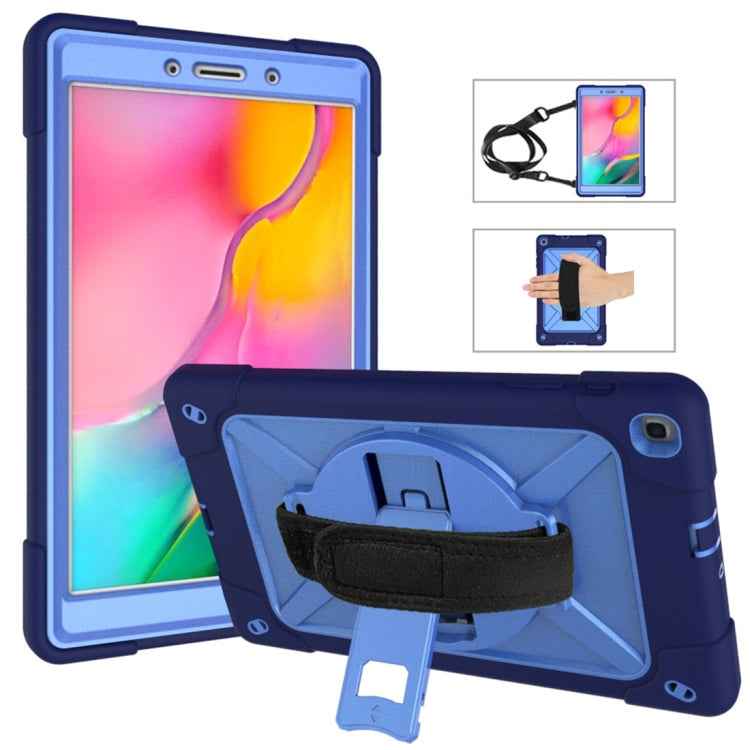 Contrast Color Silicone + PC Combination Case with Holder